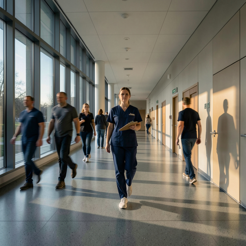 Pflegefachperson bei der Arbeit